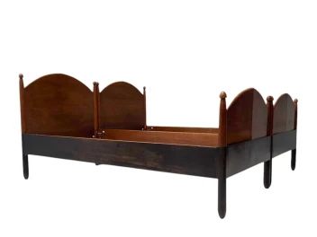 Willem Penaat Art Deco Amsterdamse School Twin Beds for Metz & Co., 1920s